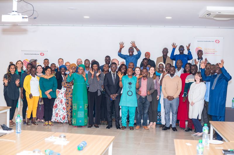 HOT and community members celebrate the launch of the WNA Hub in Dakar, Senegal, in March 2022. Credit: Ibrahima Kébé Diallo, Khalilus Photography.