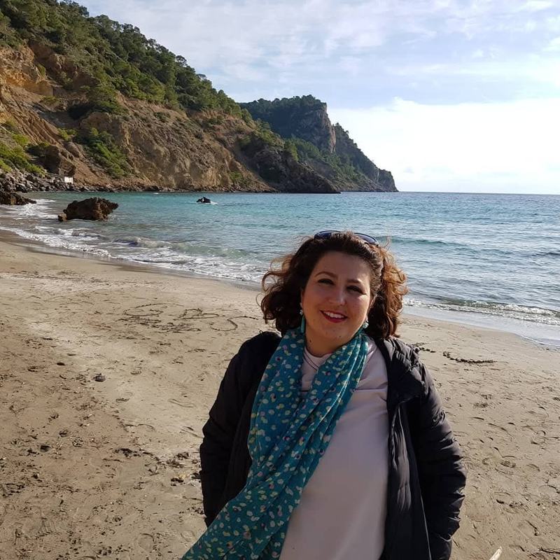 Belen Soria Campos, Corporate Engagement Manager, in the Ibizan coast