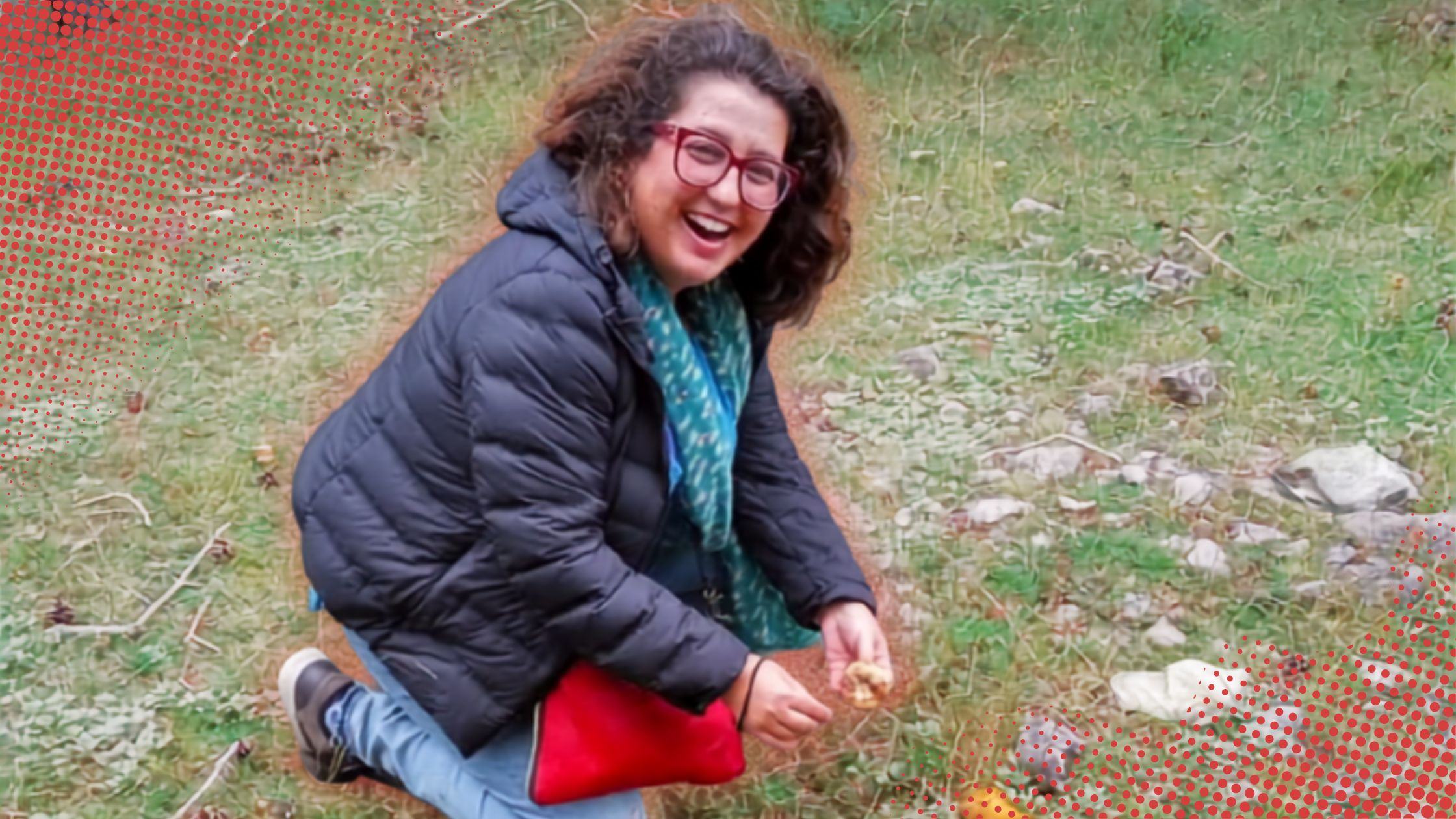 Belen Soria Campos,  Corporate Engagement Manager, enjoying mushroom foraging trip