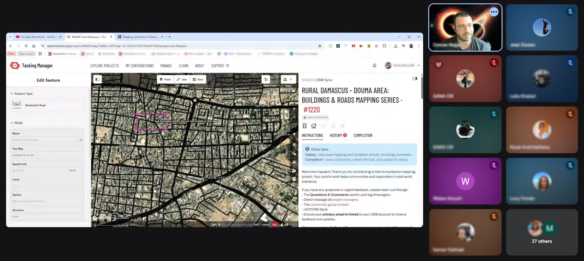 Community members collaborating during one of the ReMapping Syria mapathons, demonstrating how open mapping brings people together across borders.