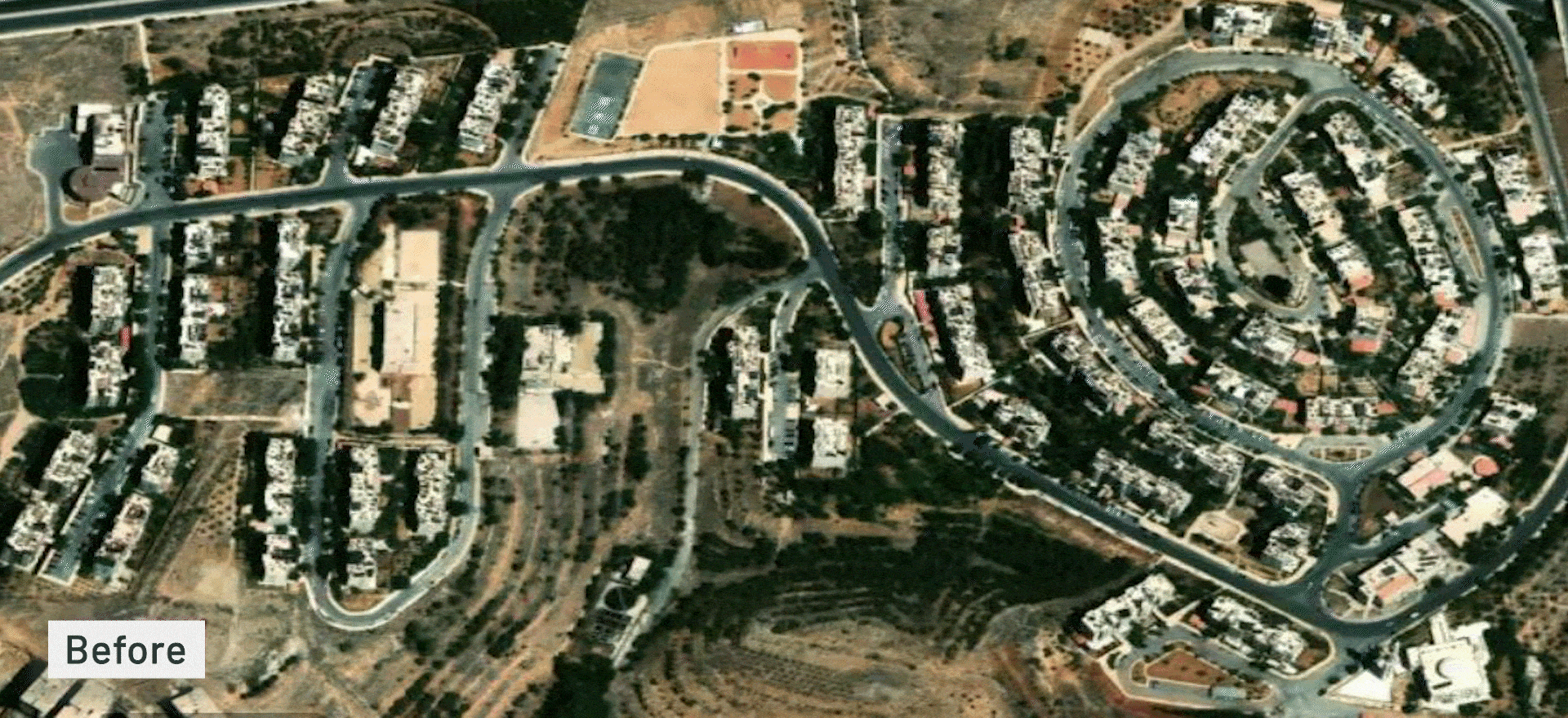 Comparison of buildings and roads mapped in OpenStreetMap before and after the ReMapping Syria Project