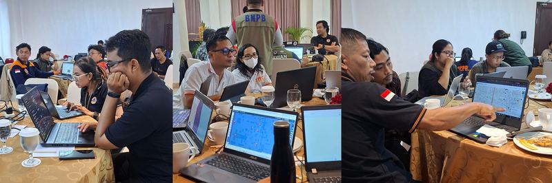 Using ChatMap and uMap, participants converted field data collected through WhatsApp group chats into an intuitive digital map. | Photo: BPBD Bali