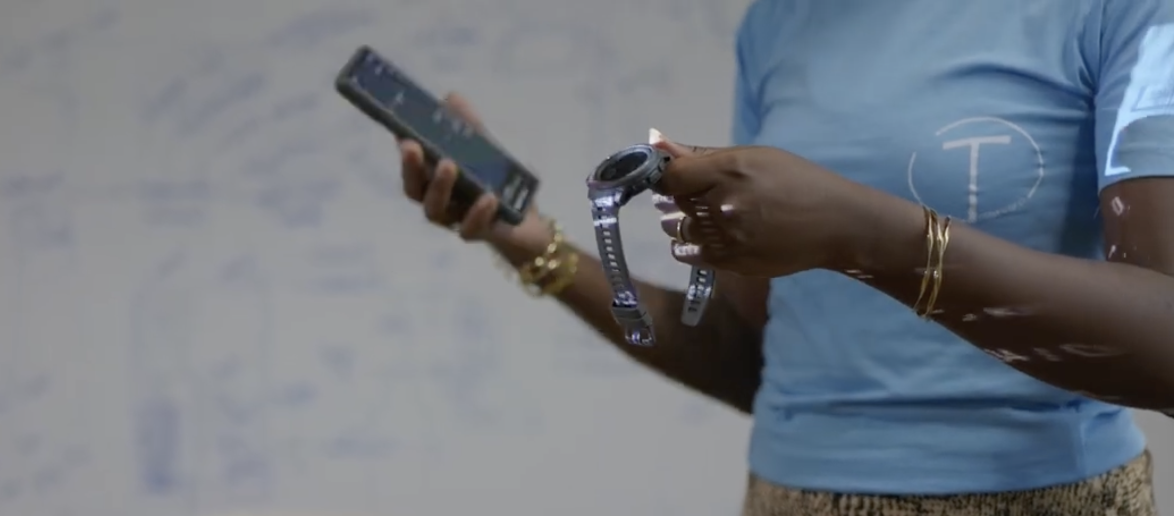 Garmin GPS watch used to track water collection routes