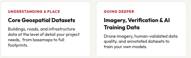 geospetial datasets and imagery, data training
